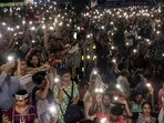 People come to support junior doctors sitting on a hunger strike demanding justice for the RG Kar rape-murder case, in Kolkata on Friday. (ANI Photo)