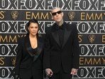 Kourtney Kardashian and Travis Barker attend the 75th Primetime Emmy Awards in Los Angeles, California, U.S. January 15, 2024. 