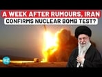 A WEEK AFTER RUMOURS, IRAN CONFIRMS NUCLEAR BOMB TEST? A WEEK AFTER RUMOURS, IRAN CONFIRMS NUCLEAR BOMB TEST?