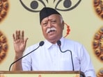 Rashtriya Swayamsevak Sangh (RSS) chief Mohan Bhagwat speaks during a function organised on the occasion of 'Vijayadashami', in Nagpur, Saturday, Oct. 12, 2024. Rashtriya Swayamsevak Sangh (RSS) chief Mohan Bhagwat speaks during a function organised on the occasion of 'Vijayadashami', in Nagpur, Saturday, Oct. 12, 2024.