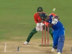 Sanju Samson hitting a six vs Bangladesh in the 3rd T20I.