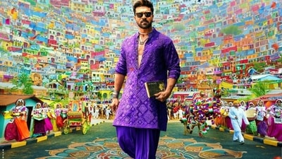 Ram Charan in a still from Shankar's Game Changer. The film was supposed to be released this year. Ram Charan in a still from Shankar's Game Changer. The film was supposed to be released this year.