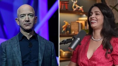 The image shows Mallika Sherawat, who revealed what it was like to meet Jeff Bezos while appearing in a podcast with BeerBiceps. (File Photo, Instagram/@ranveerallahbadia) The image shows Mallika Sherawat, who revealed what it was like to meet Jeff Bezos while appearing in a podcast with BeerBiceps. (File Photo, Instagram/@ranveerallahbadia)