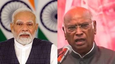 Prime Minister Narendra Modi and Congress chief Mallikarjun Kharge. Prime Minister Narendra Modi and Congress chief Mallikarjun Kharge.