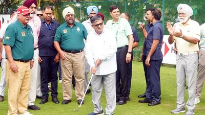 The Chandigarh Golf League had begun with Punjab governor Gulab Chand Kataria’s ceremonial tee off. (File) The Chandigarh Golf League had begun with Punjab governor Gulab Chand Kataria’s ceremonial tee off. (File)