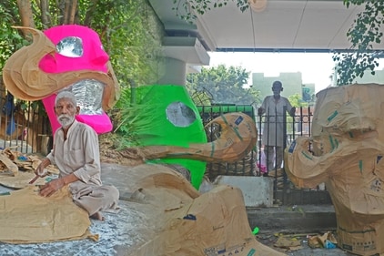 Madan Lal Lohiya (68), Effigy maker at Titarpur - Photo : Anurag Mehra Madan Lal Lohiya (68), Effigy maker at Titarpur - Photo : Anurag Mehra