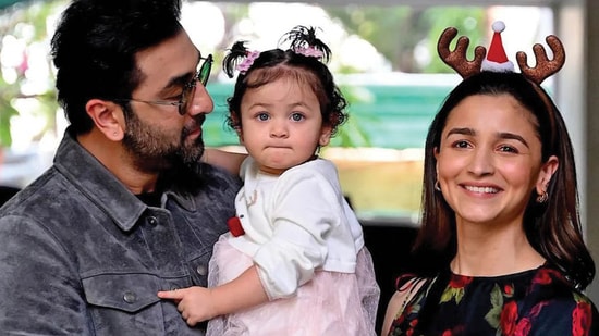 Alia Bhatt with her daughter, Raha and husband, Ranbir Kapoor