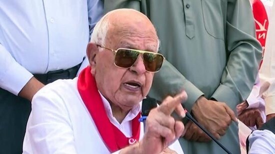 Farooq Abdullah-led National Conference is set to form a government in Jammu and Kashmir. (ANI File)