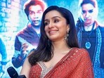 Shraddha Kapoor at a press conference of film 'Stree -2', in Jaipur, Friday, Aug. 9, 2024. (PTI Photo) (PTI)