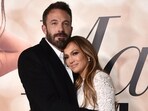 Jennifer Lopez, and Ben Affleck at a photo call for a special screening of Marry Me  in 2022