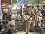 Mumbai Police personnel at the scene in Nirmal Nagar where Baba Siddique was shot and later succumbed to his injuries. (Photo by Satish Bate/ Hindustan Times) (Hindustan Times) Mumbai Police personnel at the scene in Nirmal Nagar where Baba Siddique was shot and later succumbed to his injuries. (Photo by Satish Bate/ Hindustan Times) (Hindustan Times)