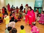In photos shared by the school's official Instagram account, Nita Ambani can be seen dancing with Jeh Ali khan and his classmates. In photos shared by the school's official Instagram account, Nita Ambani can be seen dancing with Jeh Ali khan and his classmates.