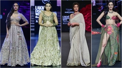 Lakme Fashion Week's Day 5 was nothing short of glamorous, with celebrity showstoppers gracing the runway in exquisite outfits. From Sushmita Sen and Shraddha Kapoor to Karisma Kapoor, here are all the B-town celebs who turned heads on the ramp. (Instagram) Lakme Fashion Week's Day 5 was nothing short of glamorous, with celebrity showstoppers gracing the runway in exquisite outfits. From Sushmita Sen and Shraddha Kapoor to Karisma Kapoor, here are all the B-town celebs who turned heads on the ramp. (Instagram)