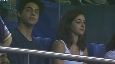 Aryan Khan and Ananya Panday at an IPL game earlier this year Aryan Khan and Ananya Panday at an IPL game earlier this year