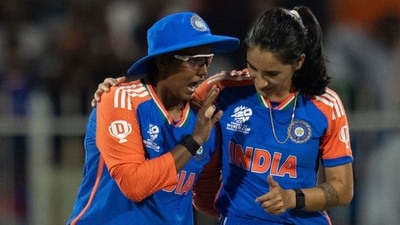 For India, Renuka Singh and Deepti Sharma took two wickets apiece as Australia posted 151/8 in 20 overs on a tricky Sharjah surface. (AP) For India, Renuka Singh and Deepti Sharma took two wickets apiece as Australia posted 151/8 in 20 overs on a tricky Sharjah surface. (AP)