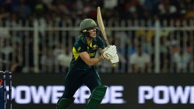 Ellyse Perry also played a crucial 32-run knock in the slog overs to give her team a much-needed push to the Australian innings. (AP) Ellyse Perry also played a crucial 32-run knock in the slog overs to give her team a much-needed push to the Australian innings. (AP)
