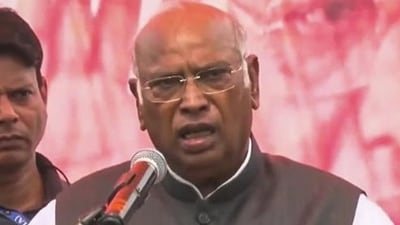 Congress President Mallikarjun Kharge. (PTI) Congress President Mallikarjun Kharge. (PTI)
