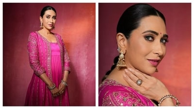 Karisma Kapoor catches attention in her Punit Balana look. (Instagram/ Karisma Kapoor) Karisma Kapoor catches attention in her Punit Balana look. (Instagram/ Karisma Kapoor)