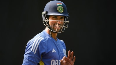Tilak Varma during a practice session. (PTI) Tilak Varma during a practice session. (PTI)