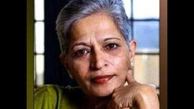 Parashuram Waghmore, who allegedly was the gunman who shot and killed Lankesh, and Manohar Yadave were greeted with shawls, garlands and public honours (HT PHOTO) Parashuram Waghmore, who allegedly was the gunman who shot and killed Lankesh, and Manohar Yadave were greeted with shawls, garlands and public honours (HT PHOTO)