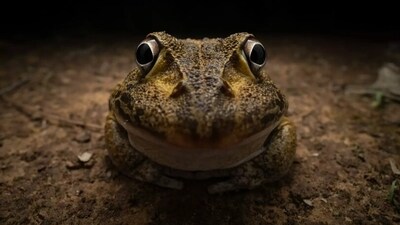 This frog just woke up and decided to be photogenic with a smile for the camera. (comedywildlifephoto.com) This frog just woke up and decided to be photogenic with a smile for the camera. (comedywildlifephoto.com)