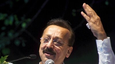 Baba Siddique addresses a gathering after joining NCP (Ajit Pawar), in Mumbai. (PTI File) Baba Siddique addresses a gathering after joining NCP (Ajit Pawar), in Mumbai. (PTI File)