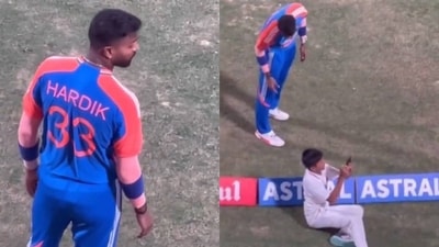 Hardik Pandya's act went viral during Bangladesh T20Is Hardik Pandya's act went viral during Bangladesh T20Is