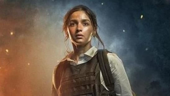 A still from Jigra, Bhatt's new film. Directed by Vasan Bala, it flips the script to have her play a woman going to war for her brother.