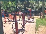 A screengrab shows the gym machine at the park where the kid was killed. (HT Photo) A screengrab shows the gym machine at the park where the kid was killed. (HT Photo)