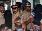 Police personnel escort the two accused identified as Gurmail Singh and Dharamraj Kashyap to Esplanade Court Police personnel escort the two accused identified as Gurmail Singh and Dharamraj Kashyap to Esplanade Court