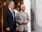 Britain's King Charles, right, stands next to Britain's Prime Minister Keir Starmer during the European Political Community meeting, near Oxford, England, Thursday July 18, 2024. (Hollie Adams/Pool via AP) Britain's King Charles, right, stands next to Britain's Prime Minister Keir Starmer during the European Political Community meeting, near Oxford, England, Thursday July 18, 2024. (Hollie Adams/Pool via AP)