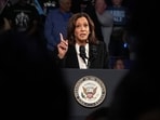 Democratic presidential nominee Vice President Kamala Harris speaks during a campaign event at East Carolina University, Sunday, Oct. 13, 2024, in Greenville, N.C. (AP Photo/David Yeazell)