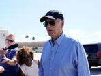 U.S. President Joe Biden speaks to reporters before boarding Air Force One after visiting storm-damaged areas in the wake of Hurricanes Milton and Helene, at MacDill Air Force Base in Tampa, Florida, U.S., October 13, 2024. REUTERS/Elizabeth Frantz
