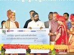 Women beneficiaries of Chief Minister Majhi Ladki Bahin Yojana were felicitated by Chief Minister Eknath Shinde, Deputy Chief Minister Devendra Fadnavis alongside Prime Minister Narendra Modi. (File image)