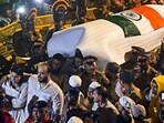 Baba Siddique murder: Zeeshan Siddique and Arshia Siddique, son and daughter of Nationalist Congress Party (NCP) leader Baba Siddique during his funeral procession, in Bandra, Mumbai on Sunday. (Nitin Lawate) Baba Siddique murder: Zeeshan Siddique and Arshia Siddique, son and daughter of Nationalist Congress Party (NCP) leader Baba Siddique during his funeral procession, in Bandra, Mumbai on Sunday. (Nitin Lawate)