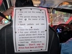 A cab driver's list of six rules for passengers has gone viral on Reddit.