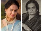 Padmini Kolhapure; (right) Begum Akhtar