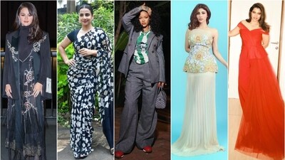 Get ready for a fresh dose of inspiration with today's list of best-dressed stars. From Vidya Balan's stunning saree look and Rihanna's bold pantsuit to Mouni Roy and Kriti Sanon's glamorous gowns, here are all the celebrities who are turning heads with their stylish outfits. (Instagram) Get ready for a fresh dose of inspiration with today's list of best-dressed stars. From Vidya Balan's stunning saree look and Rihanna's bold pantsuit to Mouni Roy and Kriti Sanon's glamorous gowns, here are all the celebrities who are turning heads with their stylish outfits. (Instagram)