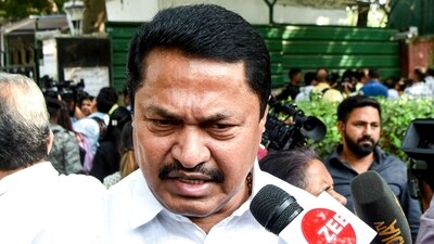 Maharashtra Congress President Nana Patole speaks to the media after attending the meeting at the residence of party president Mallikarjun Kharge, in New Delhi on Monday. (ANI/Ritik Jain) Maharashtra Congress President Nana Patole speaks to the media after attending the meeting at the residence of party president Mallikarjun Kharge, in New Delhi on Monday. (ANI/Ritik Jain)