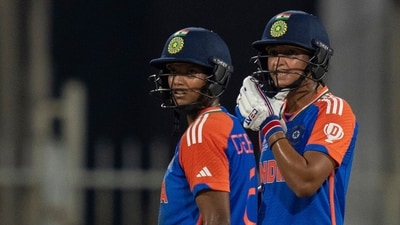 India's captain Harmanpreet Kaur, right, and Deepti Sharma talk as they bats during the ICC Women's T20 World Cup 2024 match between India and Australia at Sharjah Stadium, United Arab Emirates, Sunday, Oct. 13 (AP) India's captain Harmanpreet Kaur, right, and Deepti Sharma talk as they bats during the ICC Women's T20 World Cup 2024 match between India and Australia at Sharjah Stadium, United Arab Emirates, Sunday, Oct. 13 (AP)