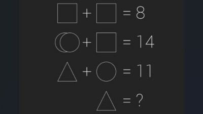 A viral brain teaser on X challenged users to find the value of a triangle through equations. (X/@brain_teaser_1) A viral brain teaser on X challenged users to find the value of a triangle through equations. (X/@brain_teaser_1)