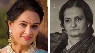 Padmini Kolhapure; (right) Begum Akhtar (Photos: Instagram, X) Padmini Kolhapure; (right) Begum Akhtar (Photos: Instagram, X)