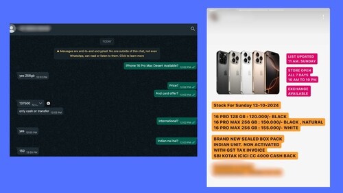 iPhone 16 Pro Max markup prices as high as 1.55 lakh. (Shaurya Sharma - HT Tech) iPhone 16 Pro Max markup prices as high as 1.55 lakh. (Shaurya Sharma - HT Tech)