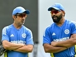 India head coach Gautam Gambhir (L) and captain Rohit Sharma attend a practice session ahead of their first Test cricket match against New Zealand at the M Chinnaswamy Stadium in Bengaluru. India head coach Gautam Gambhir (L) and captain Rohit Sharma attend a practice session ahead of their first Test cricket match against New Zealand at the M Chinnaswamy Stadium in Bengaluru.
