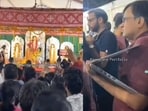 Bengaluru man attended a client meeting at a Durga Puja pandal, sparking online discussions.
Bengaluru man attended a client meeting at a Durga Puja pandal, sparking online discussions.