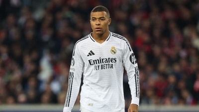 Real Madrid's French forward #09 Kylian Mbappe looks on during the UEFA Champions League football match between Lille LOSC and Real Madrid at the Pierre Mauroy Stadium in Villeneuve-d'Ascq, northern France, on October 2 (AFP) Real Madrid's French forward #09 Kylian Mbappe looks on during the UEFA Champions League football match between Lille LOSC and Real Madrid at the Pierre Mauroy Stadium in Villeneuve-d'Ascq, northern France, on October 2 (AFP)