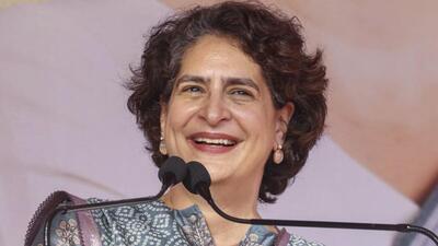 Priyanka Gandhi Vadra was named as the Congress candidate for the Wayanad Lok Sabha seat on Tuesday. (PTI) Priyanka Gandhi Vadra was named as the Congress candidate for the Wayanad Lok Sabha seat on Tuesday. (PTI)