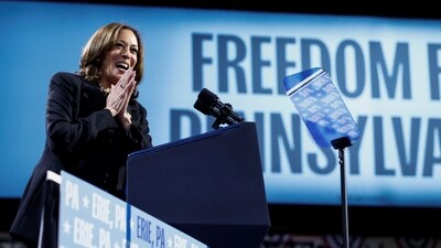 Democratic presidential nominee and U.S. Vice President Kamala Harris attends a campaign rally, in Erie, Pennsylvania, U.S., October 14, 2024. REUTERS/Evelyn Hockstein REFILE - QUALITY REPEAT (REUTERS)