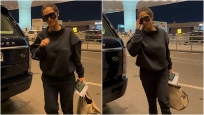 Malaika Arora at the airport. Malaika Arora at the airport.