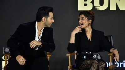 Varun Dhawan and Samantha Ruth Prabhu were all smiles at the trailer launch of Citadel: Honey. The series will premiere on Prime Video India on November 7. 